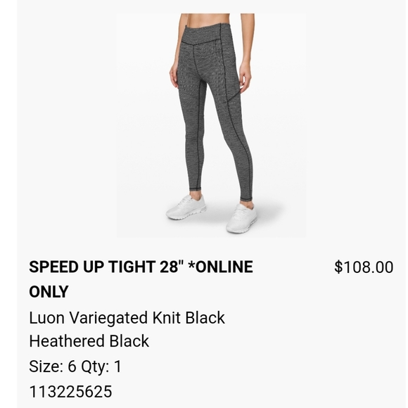 Lululemon Speed Up Tight 28" - Sz 6 - Picture 3 of 12